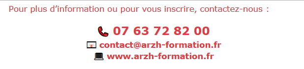 Numéro de téléphone de Arzh Formation